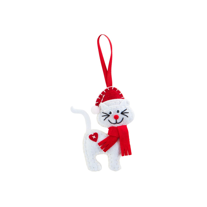 DIY Felt Ornament Kit - Christmas Cat