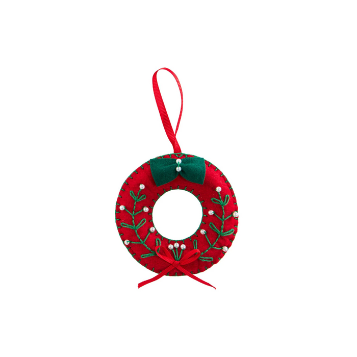 DIY Felt Ornament Kit - Christmas Wreath