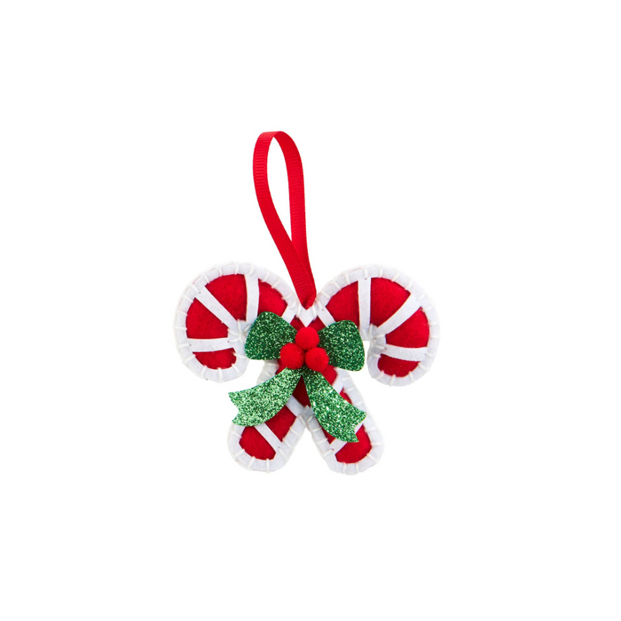 DIY Felt Ornament Kit - Christmas Candy Cane