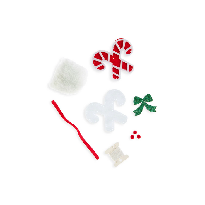 DIY Felt Ornament Kit - Christmas Candy Cane