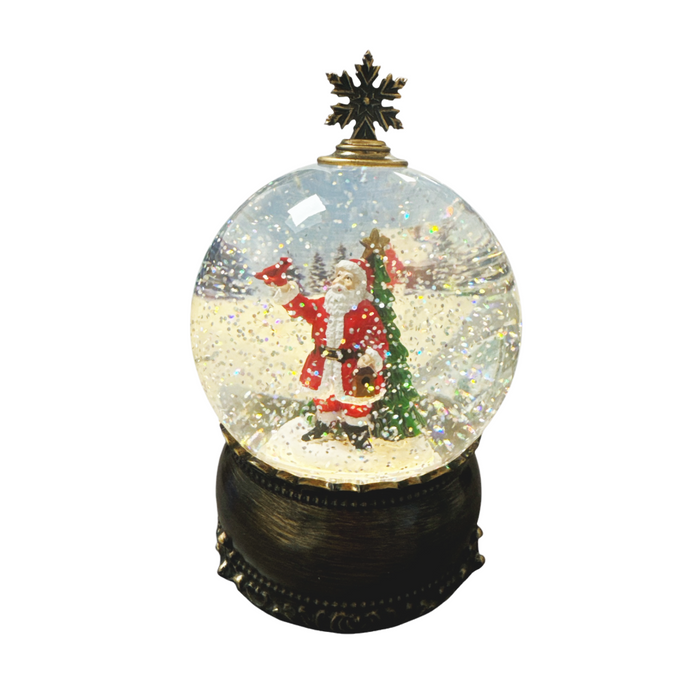 Light Up Santa Snow Globe