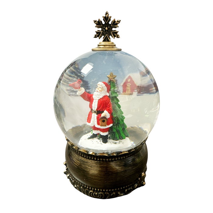 Light Up Santa Snow Globe