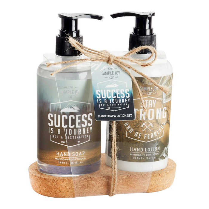 Mahogany Driftwood Scented Hand Soap & Lotion Gift Set