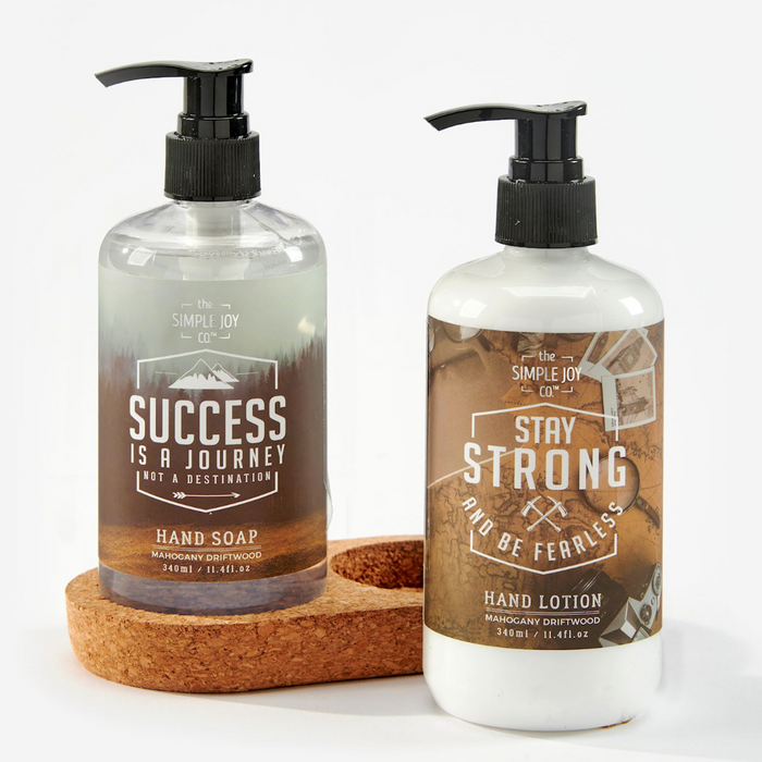 Mahogany Driftwood Scented Hand Soap & Lotion Gift Set