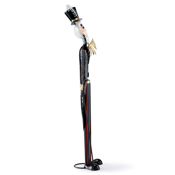 Pinstripe Suited Skeleton Figurine Halloween Décor