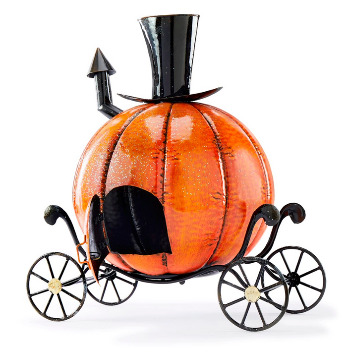 Ghoulish Pumpkin Carriage Halloween Décor