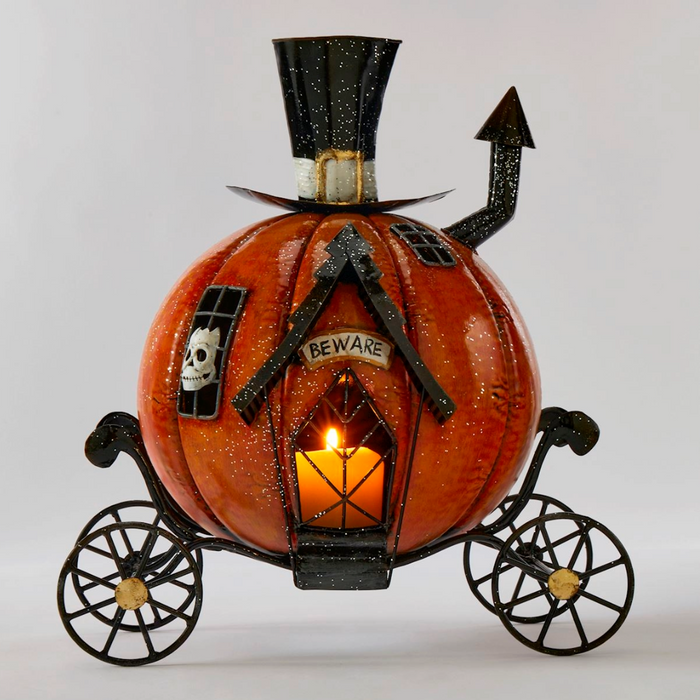 Ghoulish Pumpkin Carriage Halloween Décor