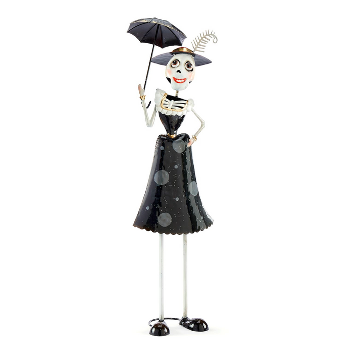 Retro Glam Skeleton Figurine Halloween Décor