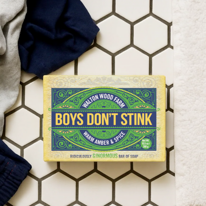 Walton Wood Farm - 'Boys Don't Stink' Warm Amber & Spice Large Soap Bar
