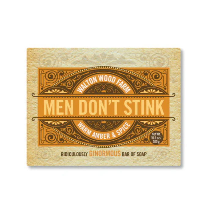 Walton Wood Farm - 'Men Don't Stink' Warm Amber & Spice Large Soap Bar