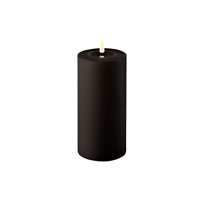 OUTDOOR Black LED Candle 4x8 Inch - Flameless Melt
