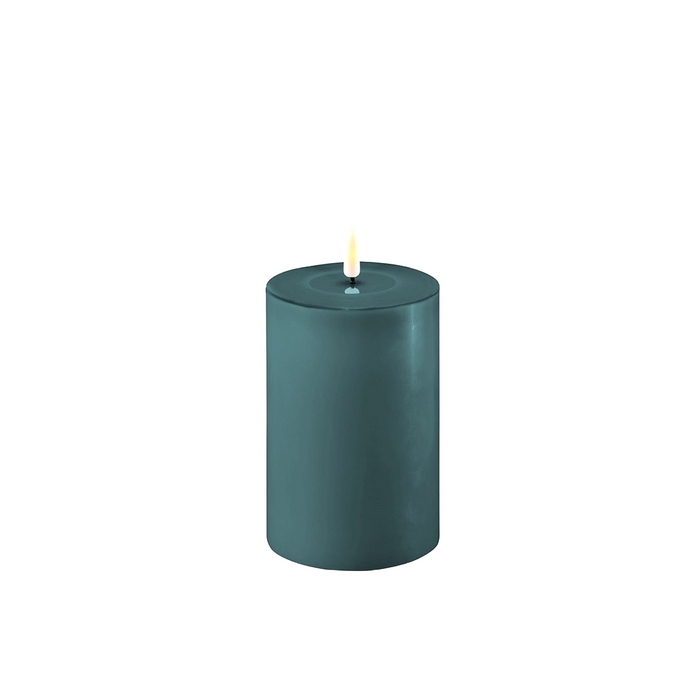 Jade Green LED Candle 4x6 Inch - Flameless Melt