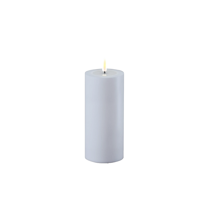 Dust Blue LED Candle 3x6 Inch - Flameless Melt