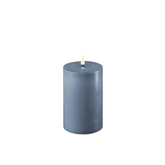 Ice Blue LED Candle 4x6 Inch - Flameless Melt