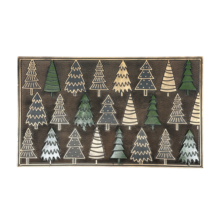 Christmas Tree Rubber Doormat