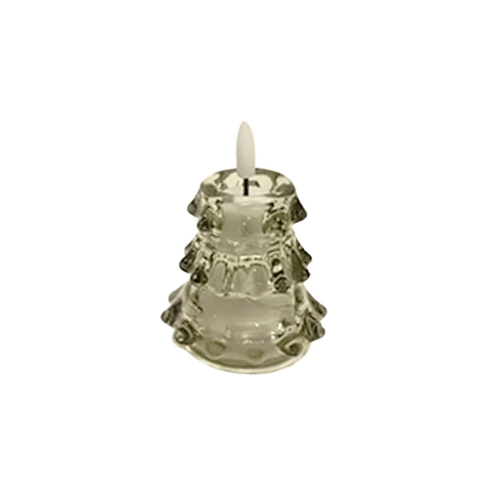 Glass Tree LED Flameless Candle - Small