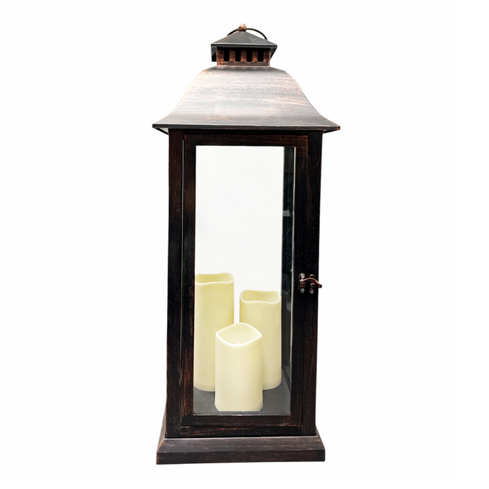 25" Black LED Lantern