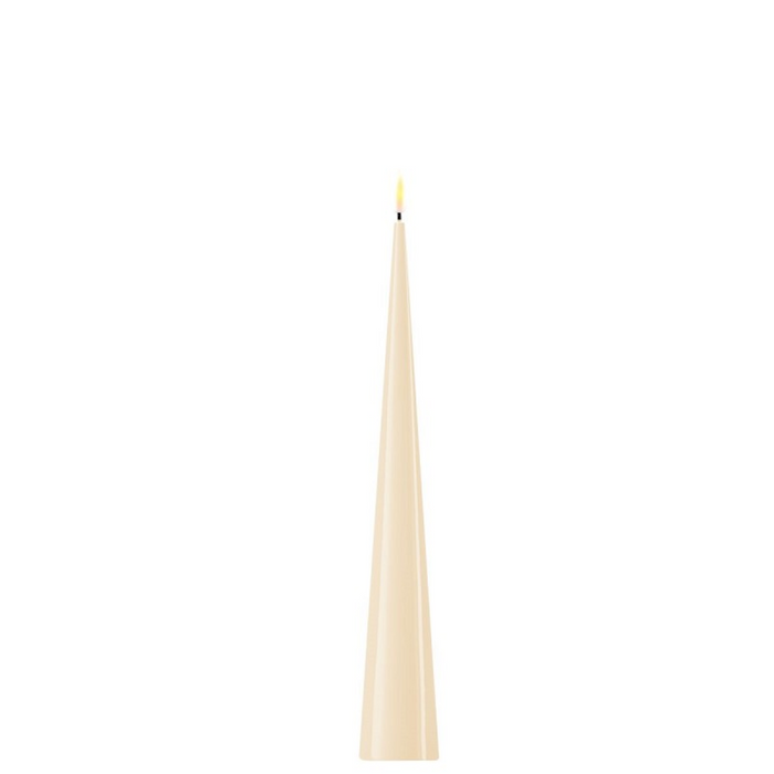 Cream LED Cone Candle - 11"