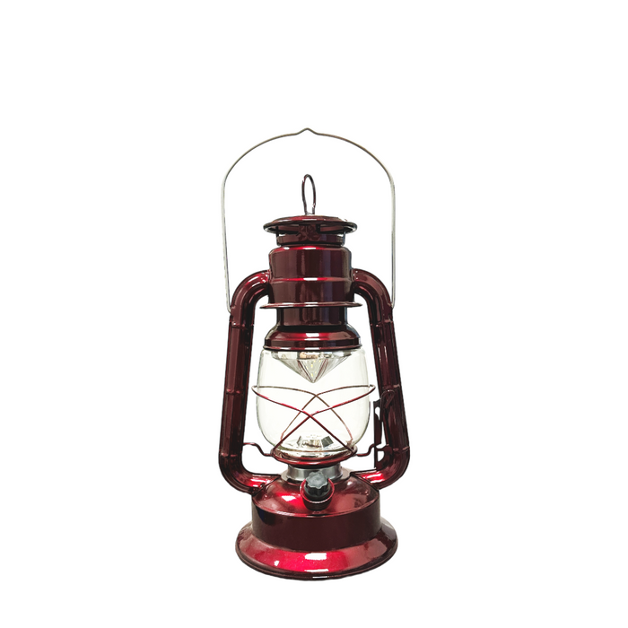 LED Metallic Red Dimmable Lantern - Small