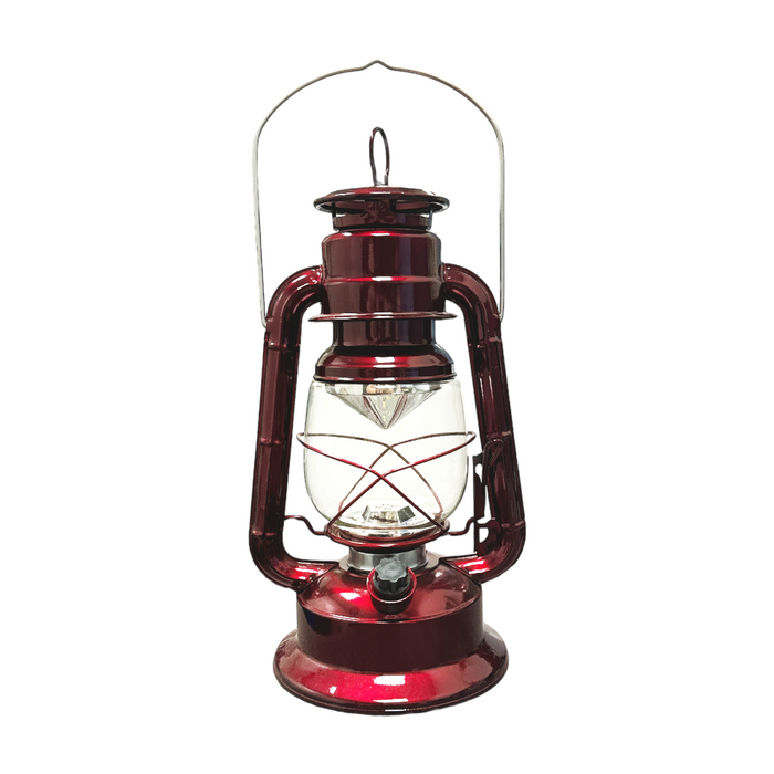 LED Metallic Red Dimmable Lantern - Large