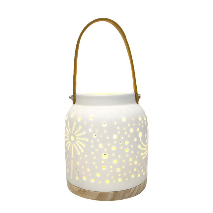LED Ceramic Lantern - Dandelion