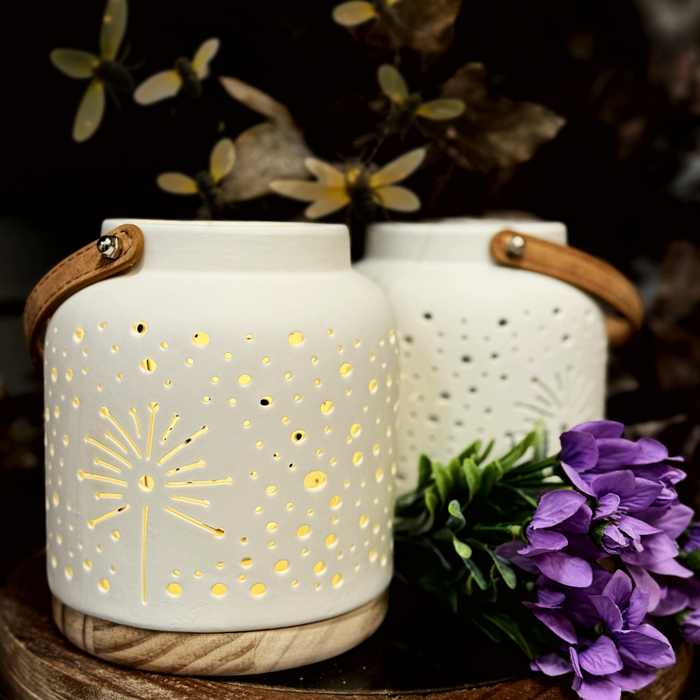 LED Ceramic Lantern - Dandelion