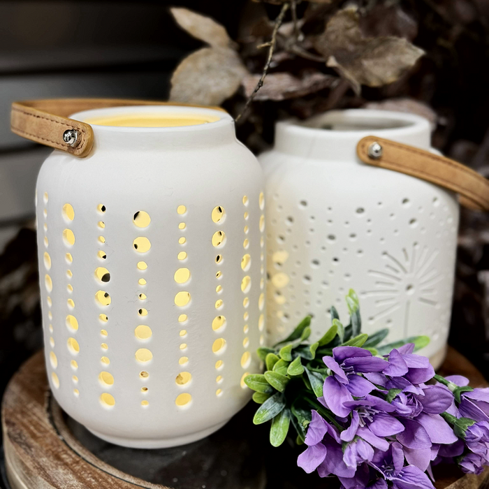 LED Ceramic Lantern - Dots
