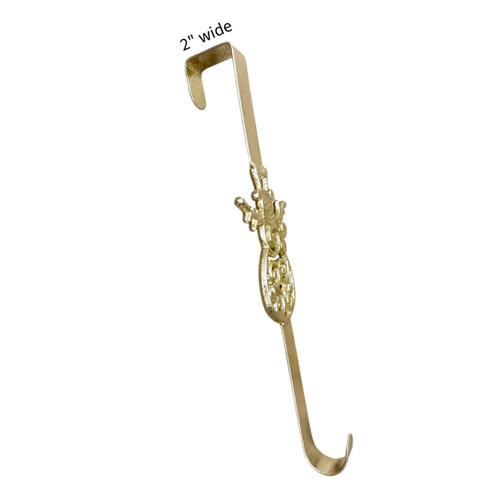 15.5" Golden Iron Snowman Wreath Hanger