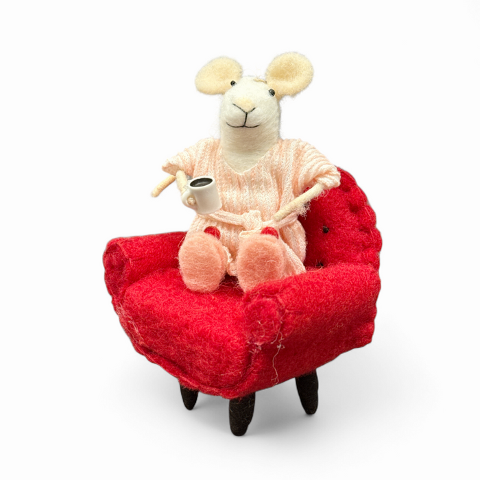 Felt Mouse Chair - Red Wool Chair