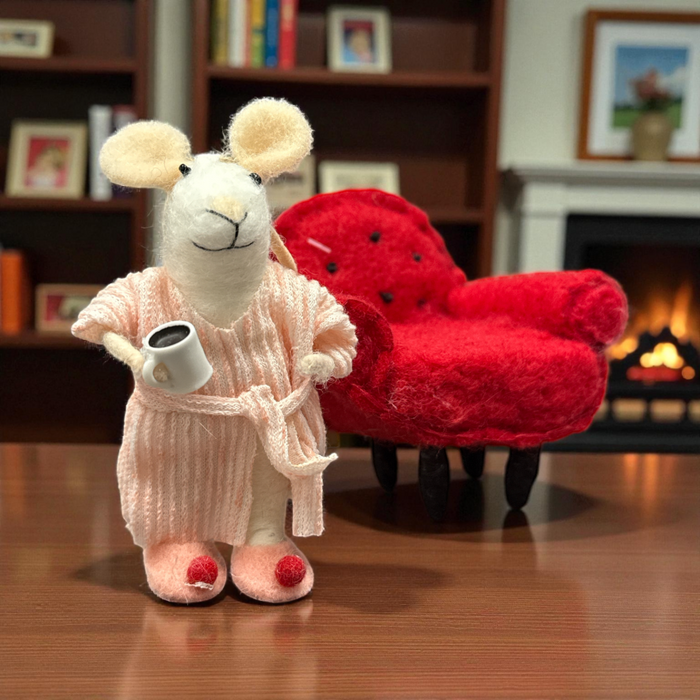 Felt Mouse Chair - Red Wool Chair