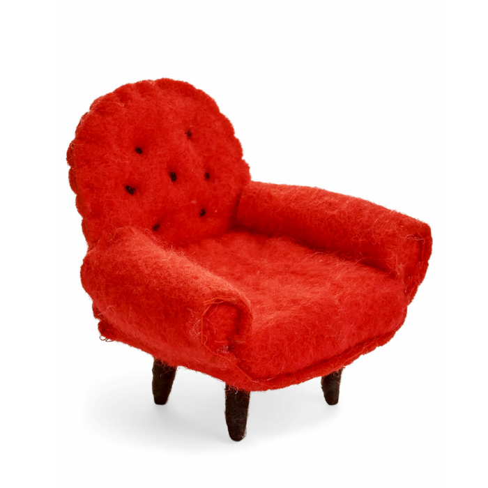Felt Mouse Chair - Red Wool Chair