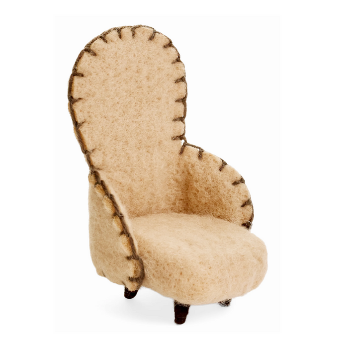 Felt Mouse Chair - Beige Wool High Chair