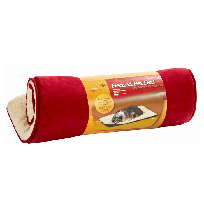 Large Heated Soft Pet Bed - 28"x43"