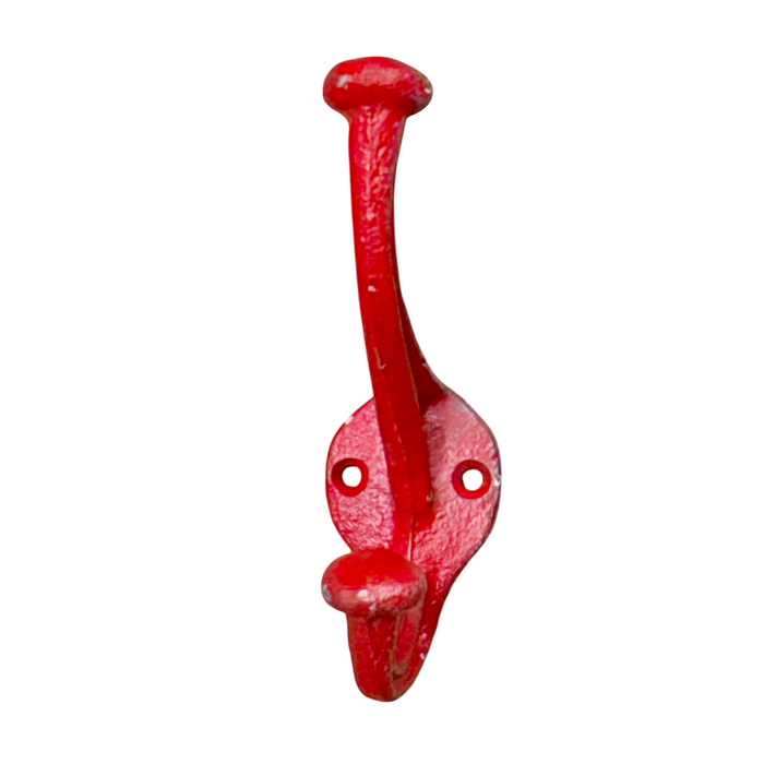 6" Red Cast Iron Anchor Double Hook