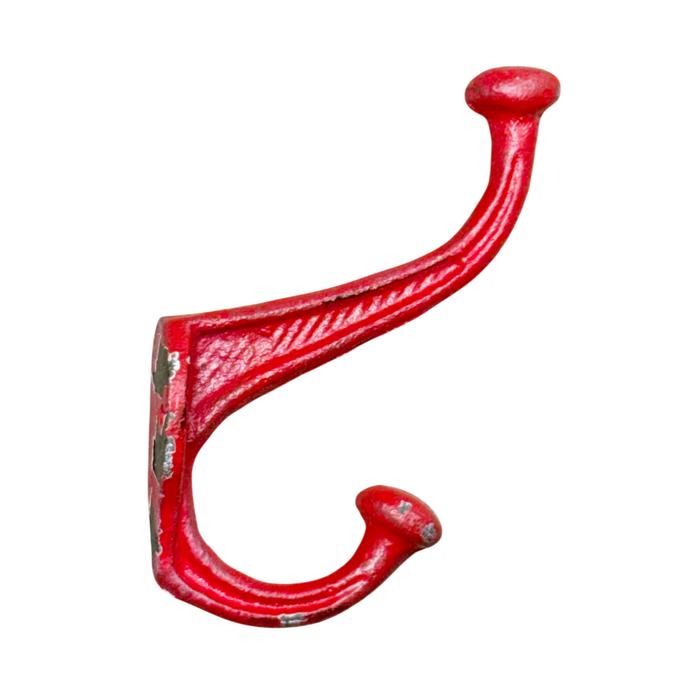 6" Red Cast Iron Anchor Double Hook