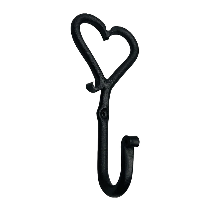 Cast Iron Hand Forged Heart Shaped Hook