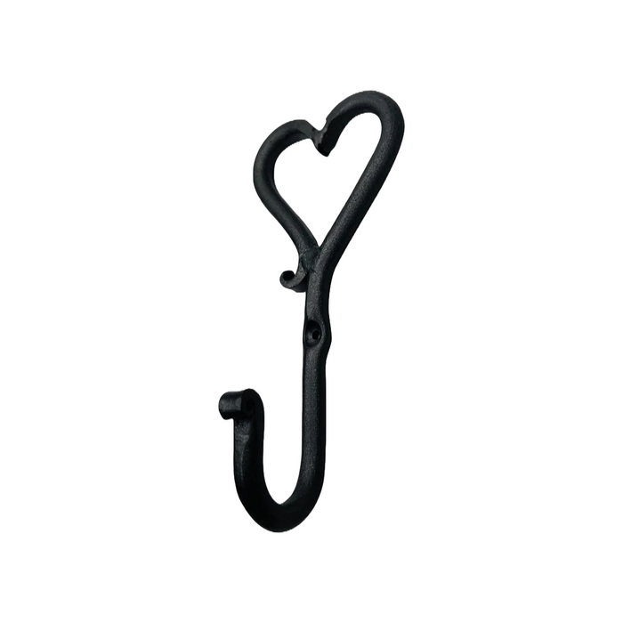 Cast Iron Hand Forged Heart Shaped Hook