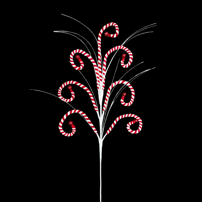 26" Red/White Candy Cane Curl Spray