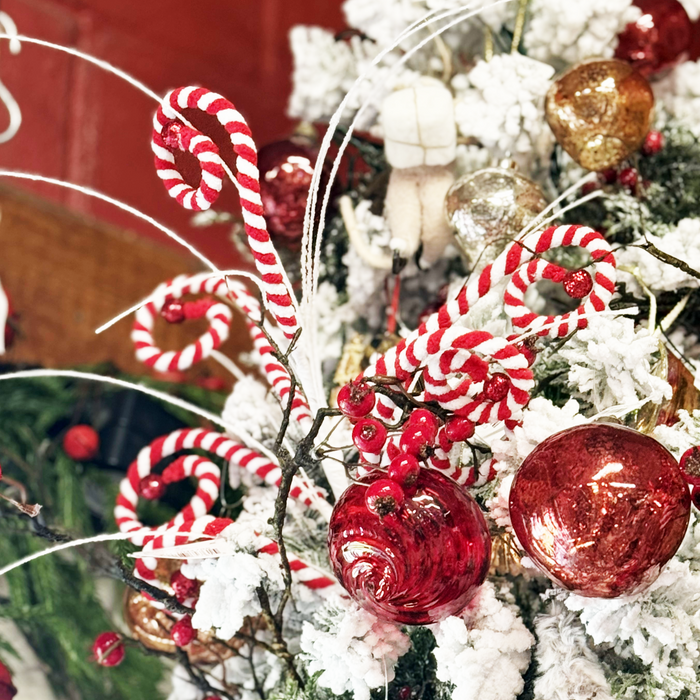 26" Red/White Candy Cane Curl Spray