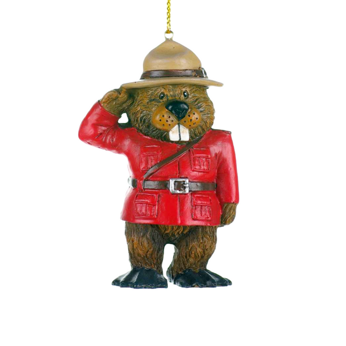 4" RCMP Mountie Beaver Ornament