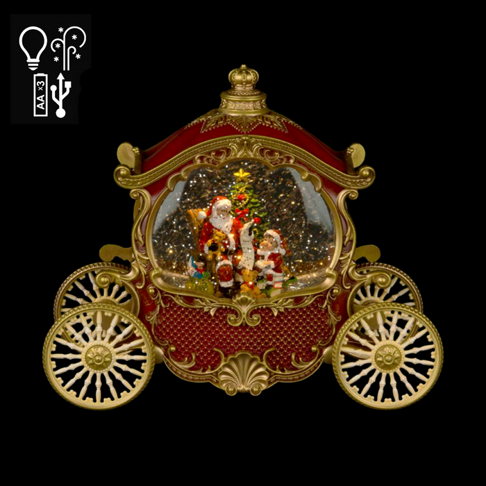 10.25" LED Old-Style Carriage Water Globe