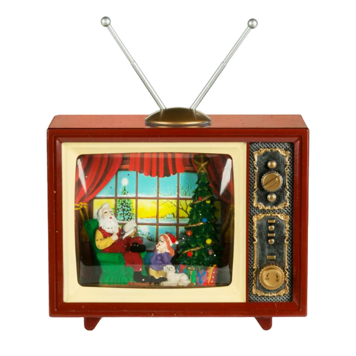 Vintage Red TV Scene LED Water Globe