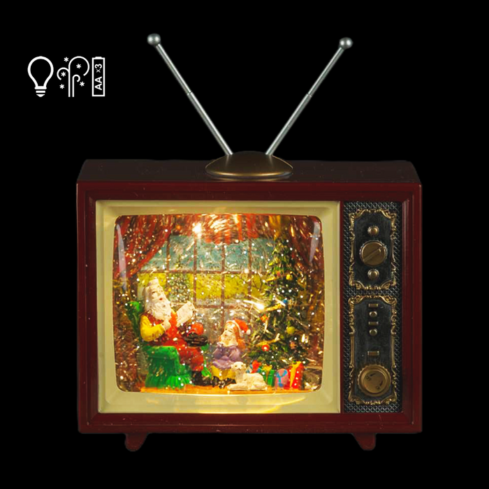 Vintage Red TV Scene LED Water Globe