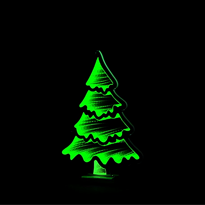 15.5" Green Xmas Tree LED Infinity Light