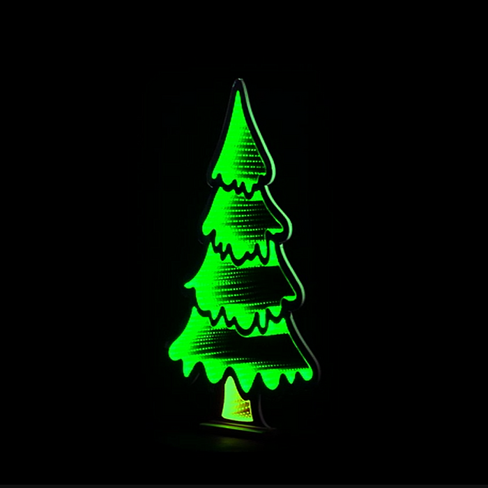 35.5" Green Xmas Tree LED Infinity Light