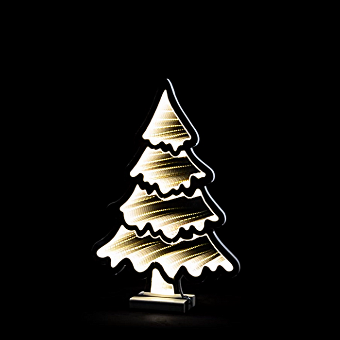 15.5" White Xmas Tree LED Infinity Light