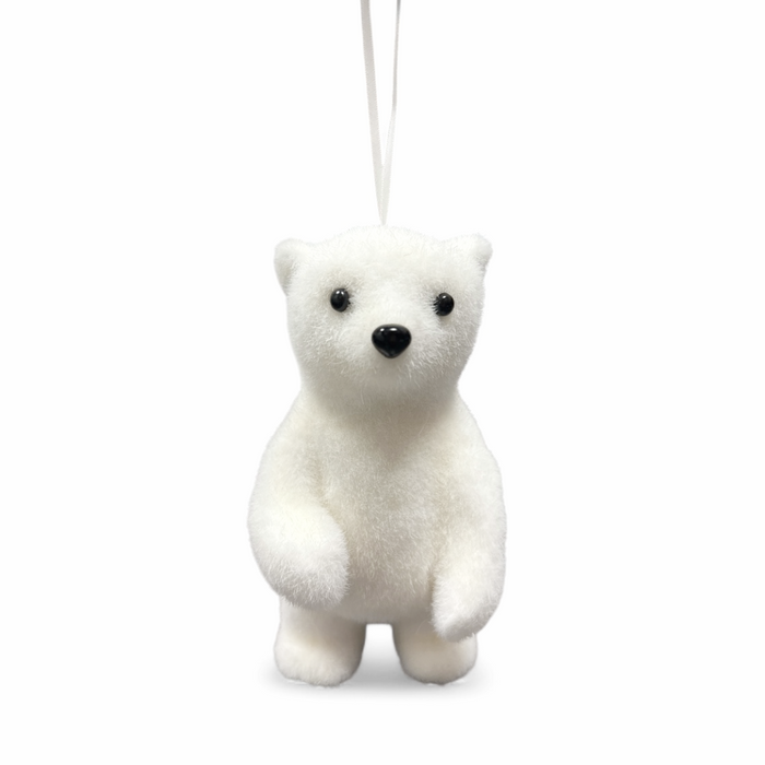 6.5" White Baby Polar Bear Ornament