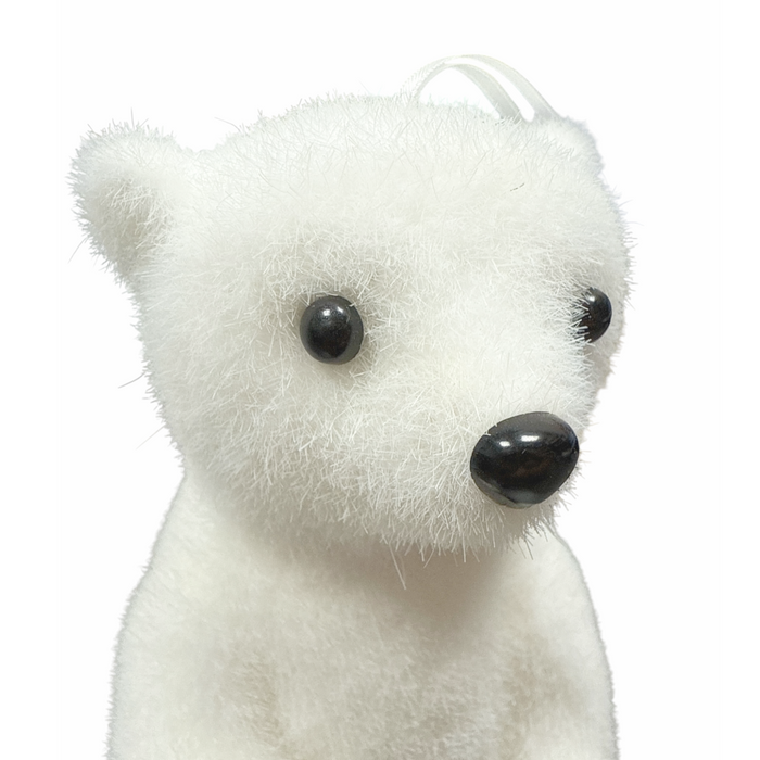 6.5" White Baby Polar Bear Ornament