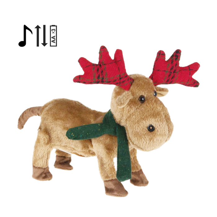 15" Singing and Moving Xmas Moose