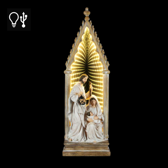 23" Holy Family LED White Infinity Light